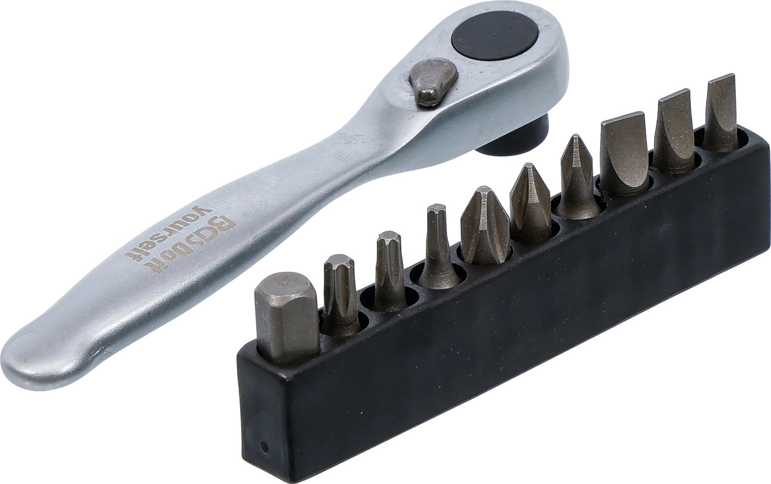 BGS 90110 Satz Bits mit Bitknarre Antrieb Außensechskant 6,3mm (1/4") 11 teilig