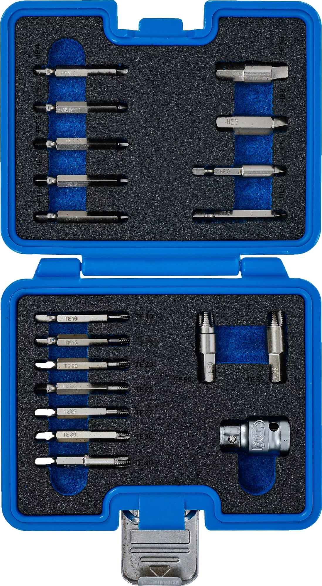 BGS 9173-1 Satz Ausdreher für Schrauben Innensechskant 1,5 - 10mm T-Profil (für Torx) T10 - T55 19 teilig