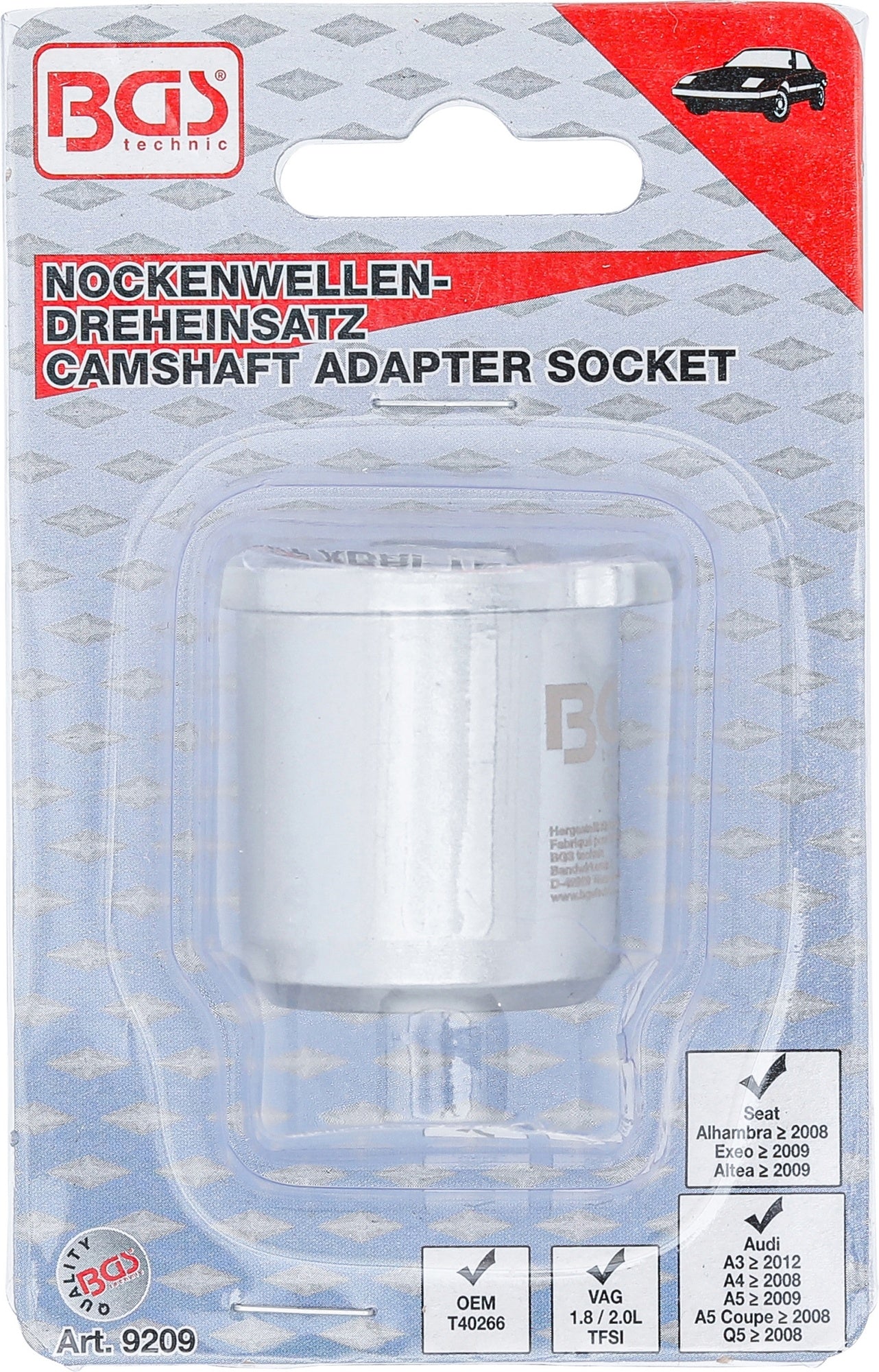BGS 9209 Dreheinsatz für Nockenwellen für VAG 1.8 / 2.0 TFSI