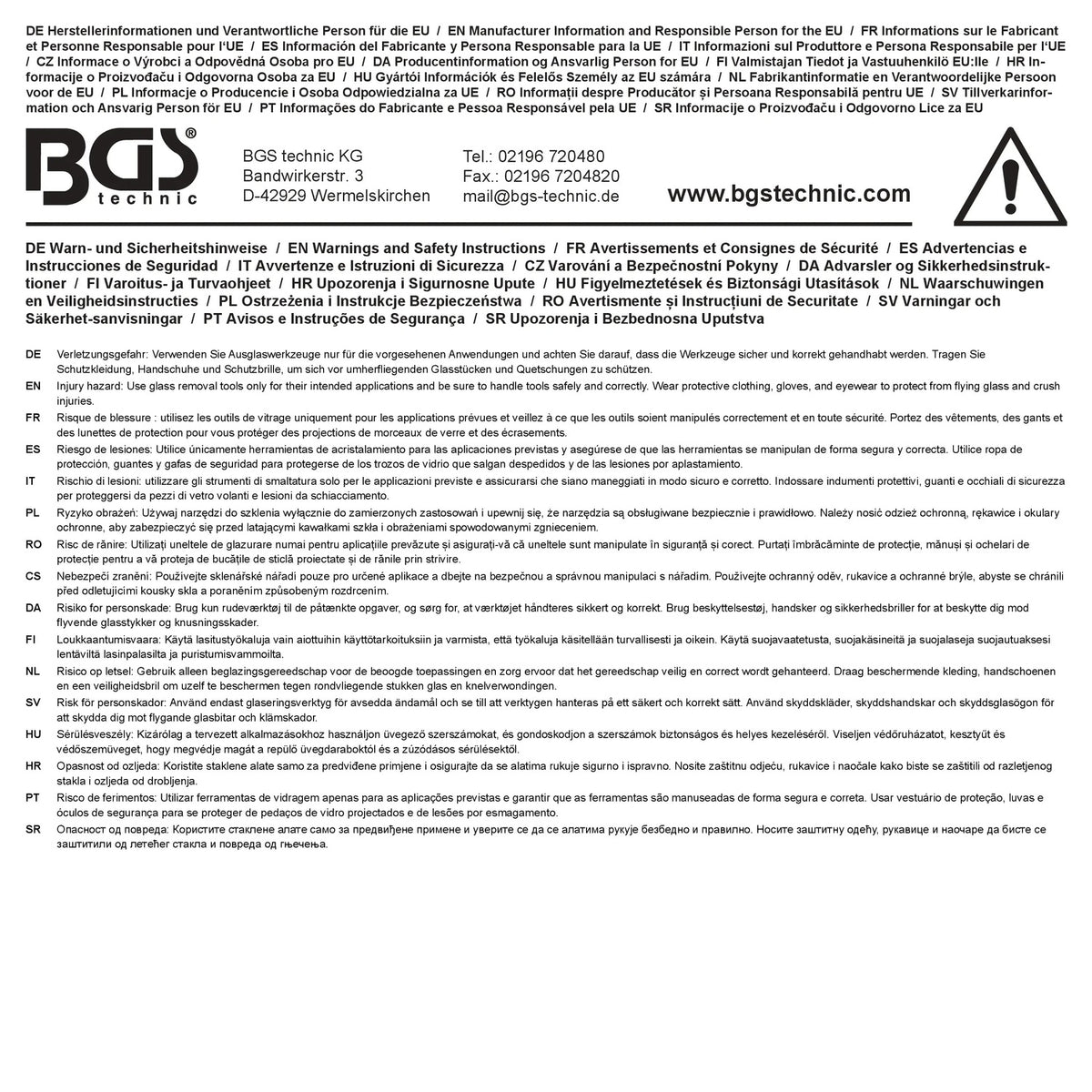 BGS 9291 Druckluft Ausglaser inklusive einem Ausglasmesser (Art. 3219)