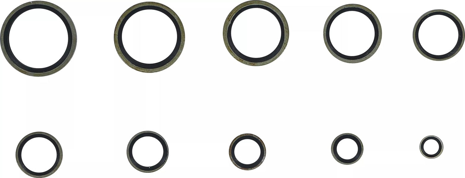 BGS 9306 Sortiment O-Ringe / Dichtungsringe aus Metall mit Gummidichtwulst 150 teilig
