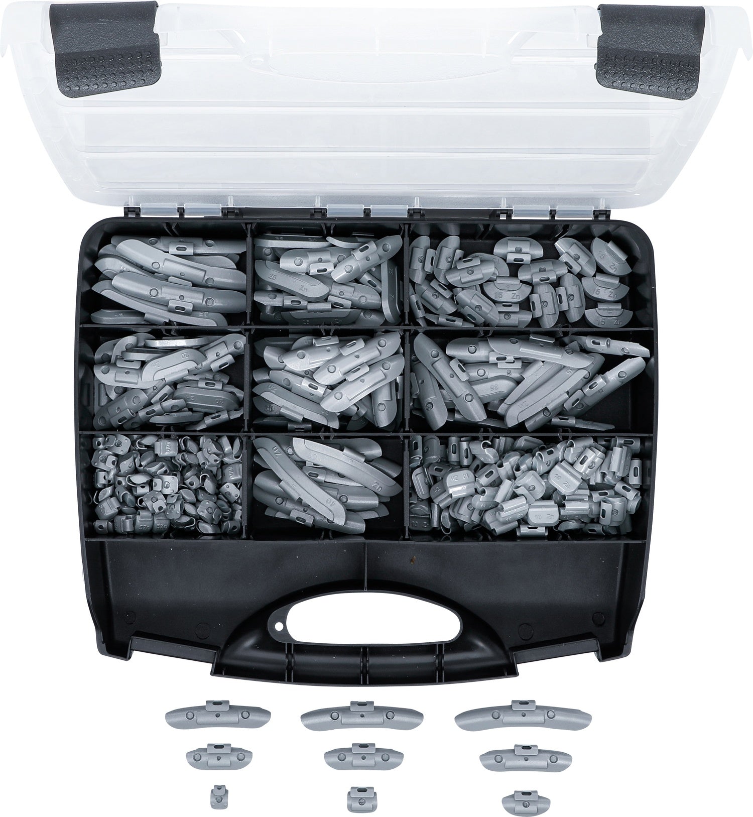 BGS 9425 Satz Auswuchtgewichte Zink (Zn) für Stahlfelgen 5g - 45g 320 teilig