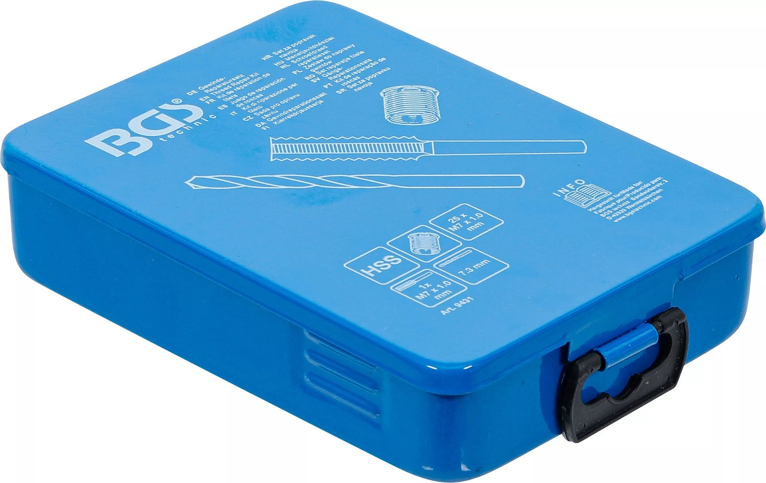 BGS 9431 Satz Gewindereparatur M7 x 1,0 - 29 teilig in Box