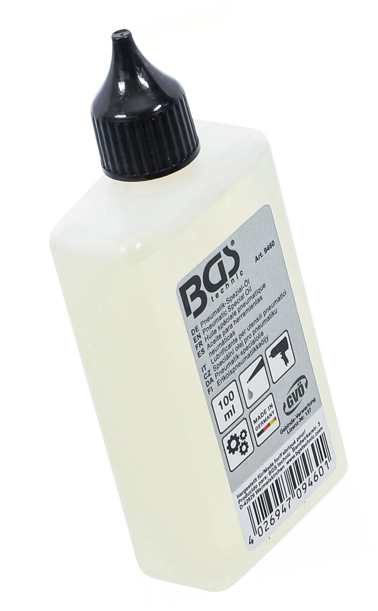 BGS 9460 Flasche Pneumatiköl Luftöl für Druckluft Werkzeuge 100ml silikonfrei