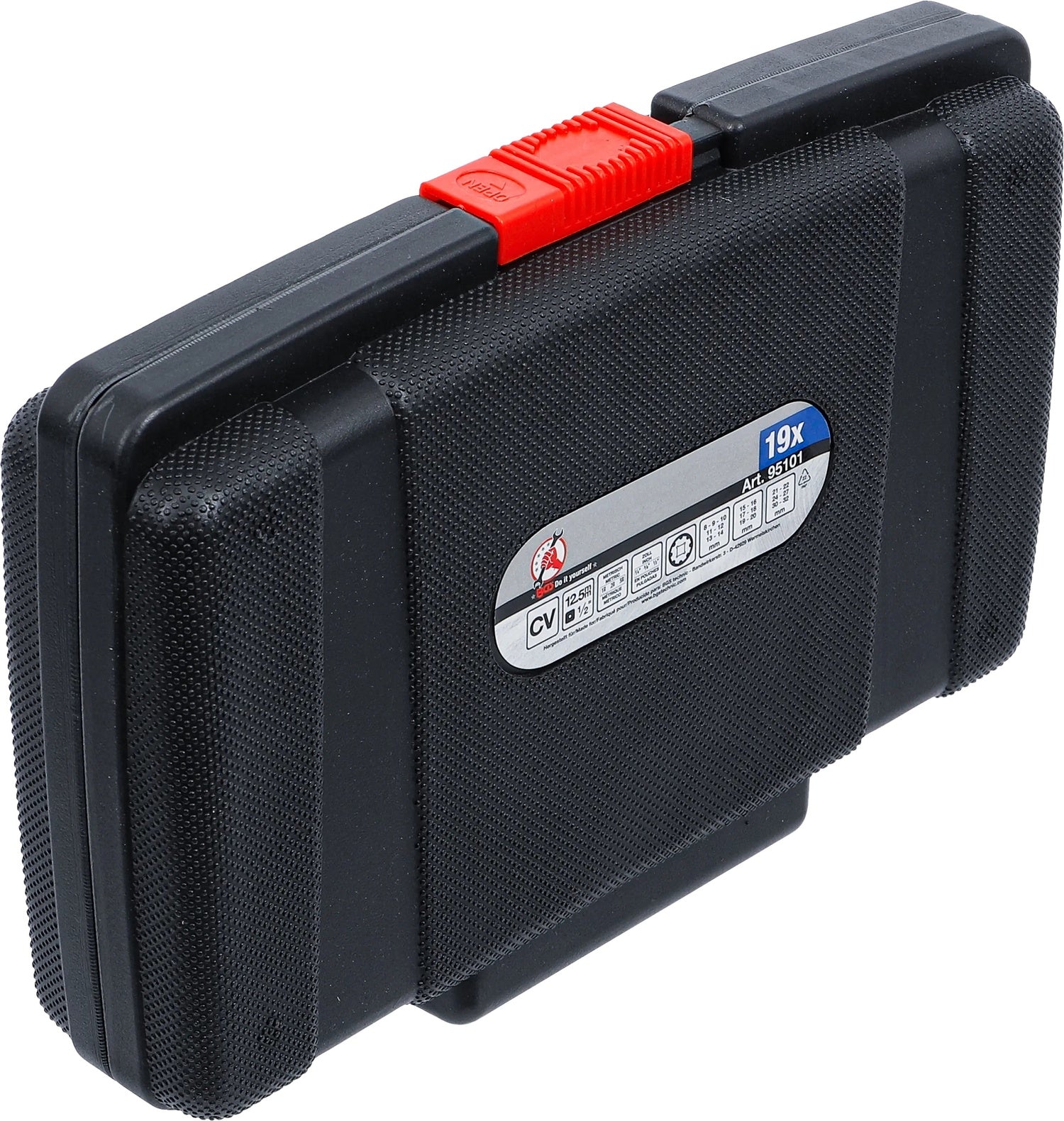 BGS DIY 95101 Satz Steckschlüssel Gear Lock Antrieb Innenvierkant 12,5mm (1/2") Multiprofil