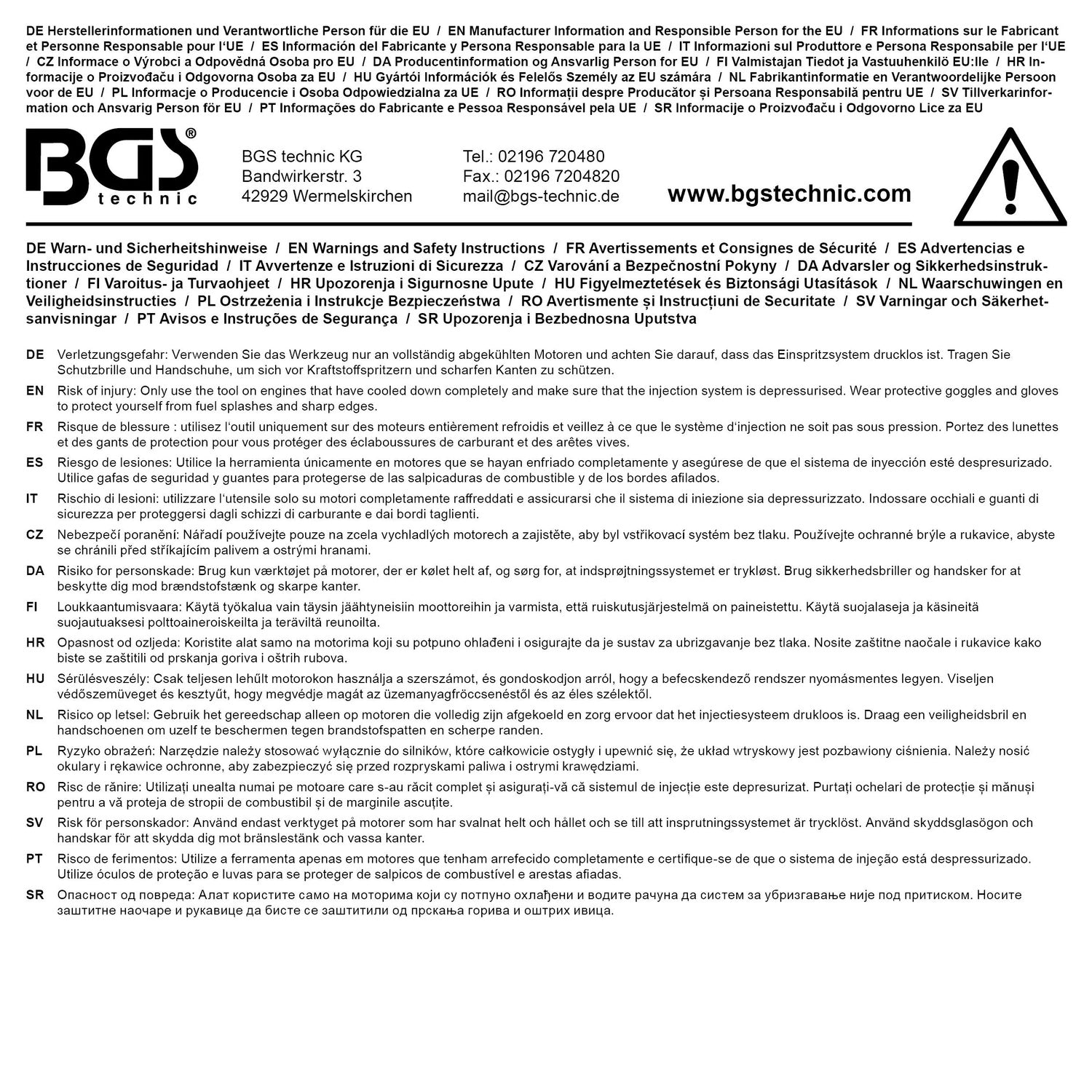 BGS 9864 Auszieher für Benzin Einspritzdüsen für Ford Ecoboost 1.0 - 2.0l