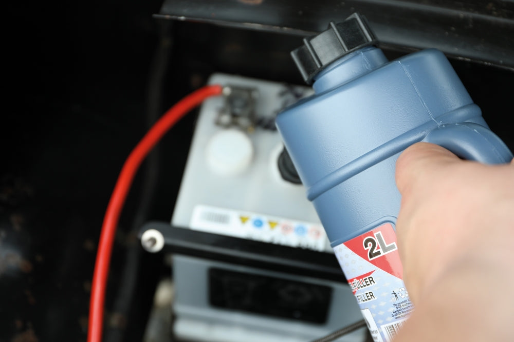 BGS 9926 Batteriefüller Kanne zum Auffüllen Batterie Automatikstop 2 Liter