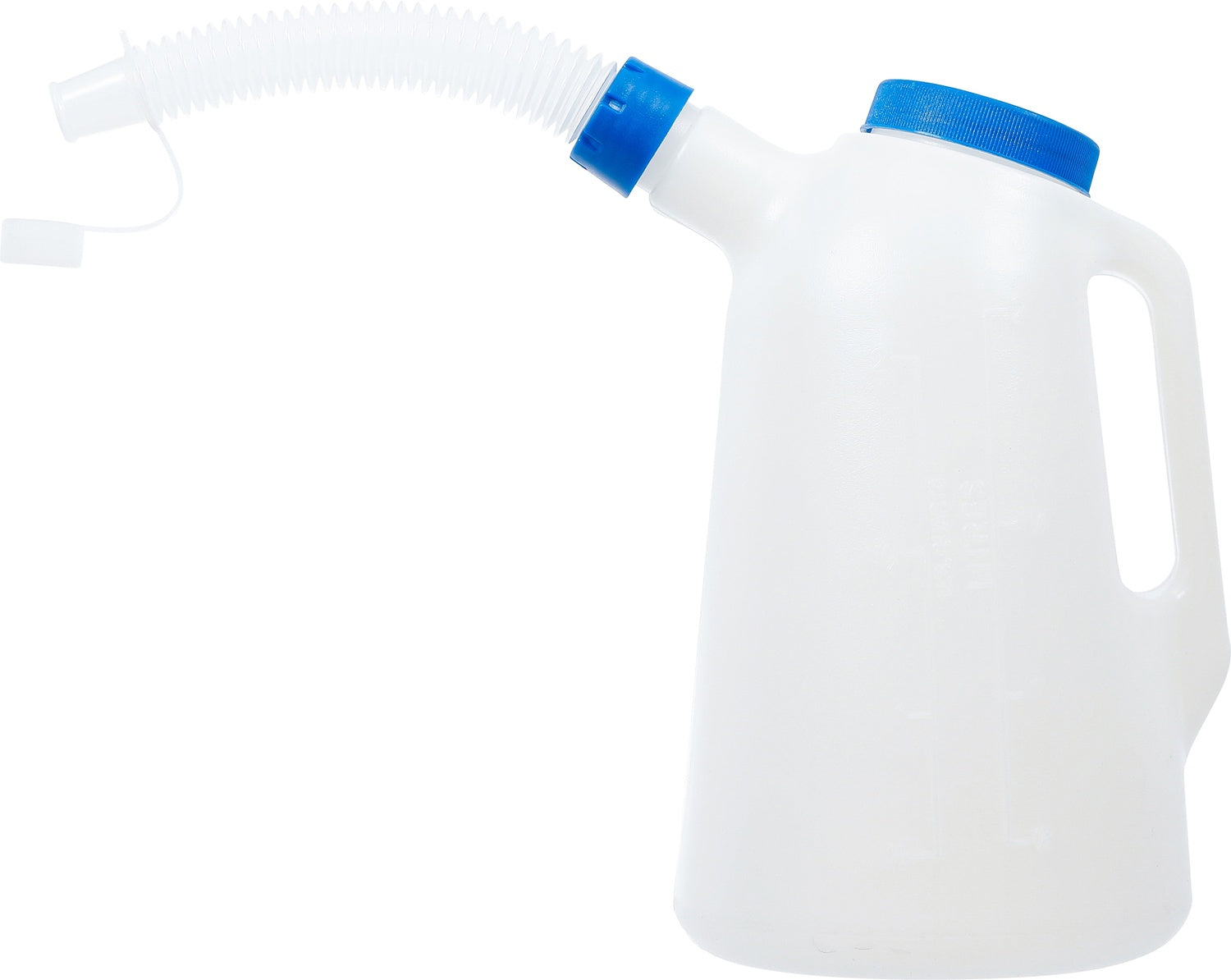 BGS 9939 Füllkanne zum Einfüllen Öl Wasser Diesel Ölkanne mit flexiblem Ausgussstutzen und Deckel 2 Liter