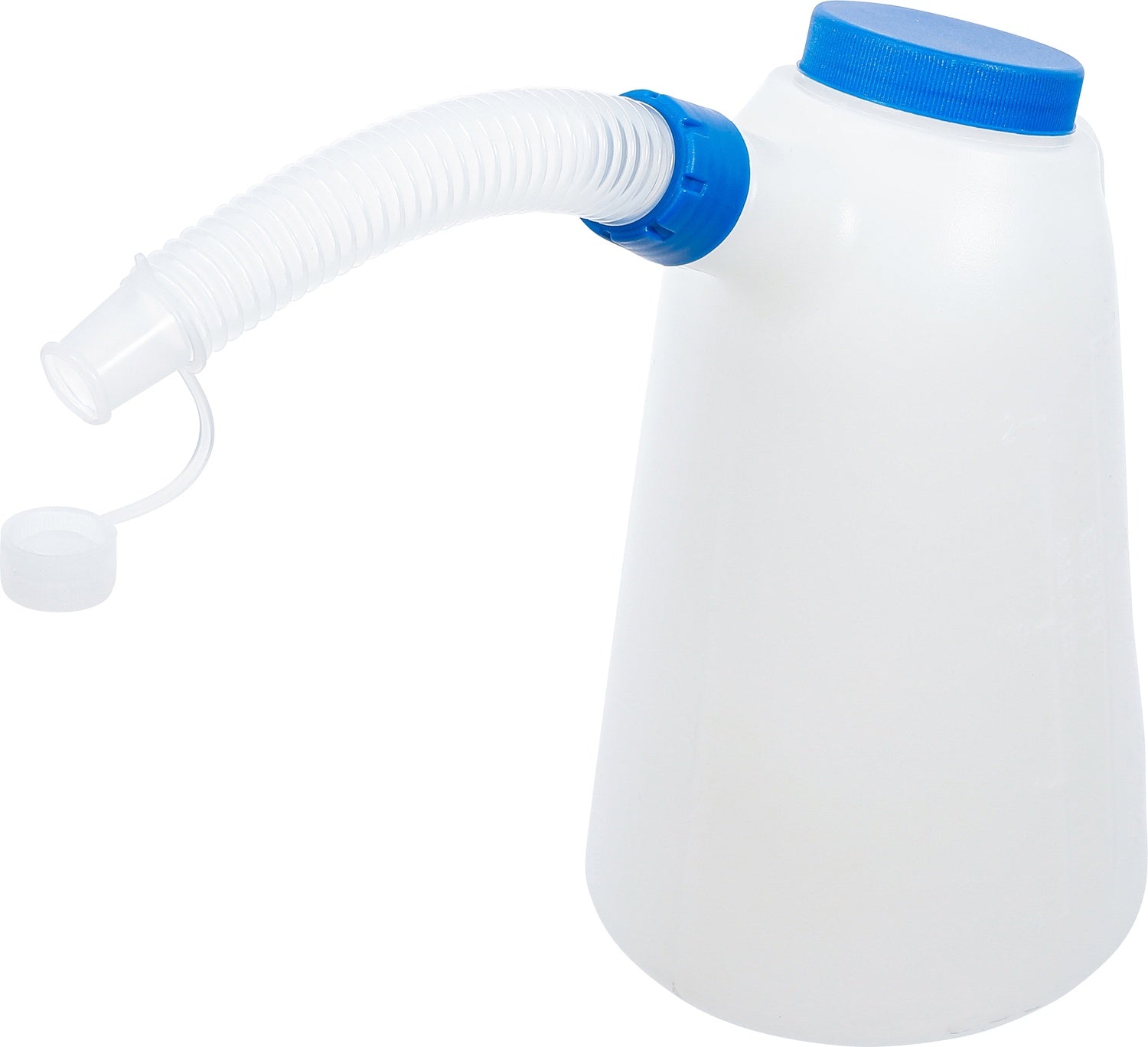 BGS 9939 Füllkanne zum Einfüllen Öl Wasser Diesel Ölkanne mit flexiblem Ausgussstutzen und Deckel 2 Liter