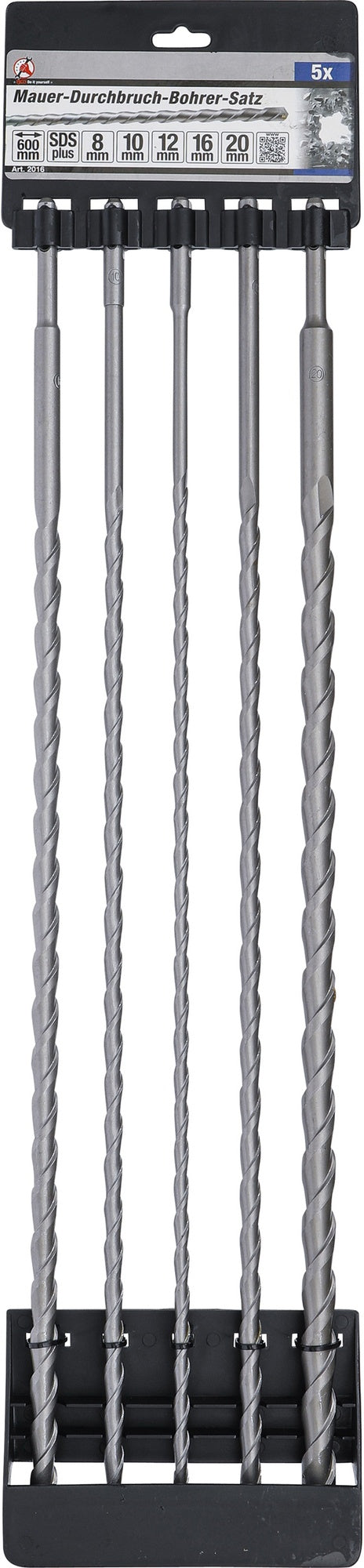 BGS DIY 2016 Satz Mauer Durchbruch Bohrer SDS-Schaft Ø8 - 20mm Länge 600mm 5 teilig