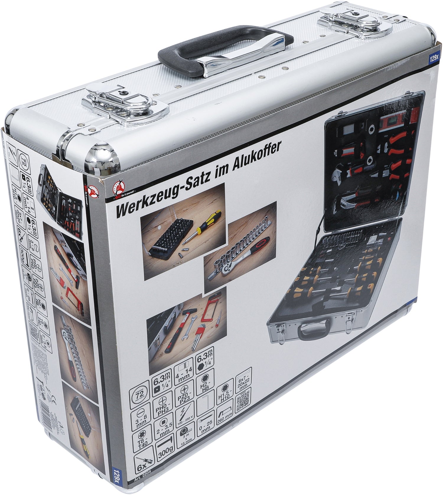 BGS DIY 2204 Werkzeugsatz im Alukoffer 129 teilig