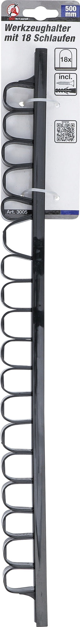 BGS DIY 3005 Werkzeughalter mit 18 Schlaufen Länge 500mm