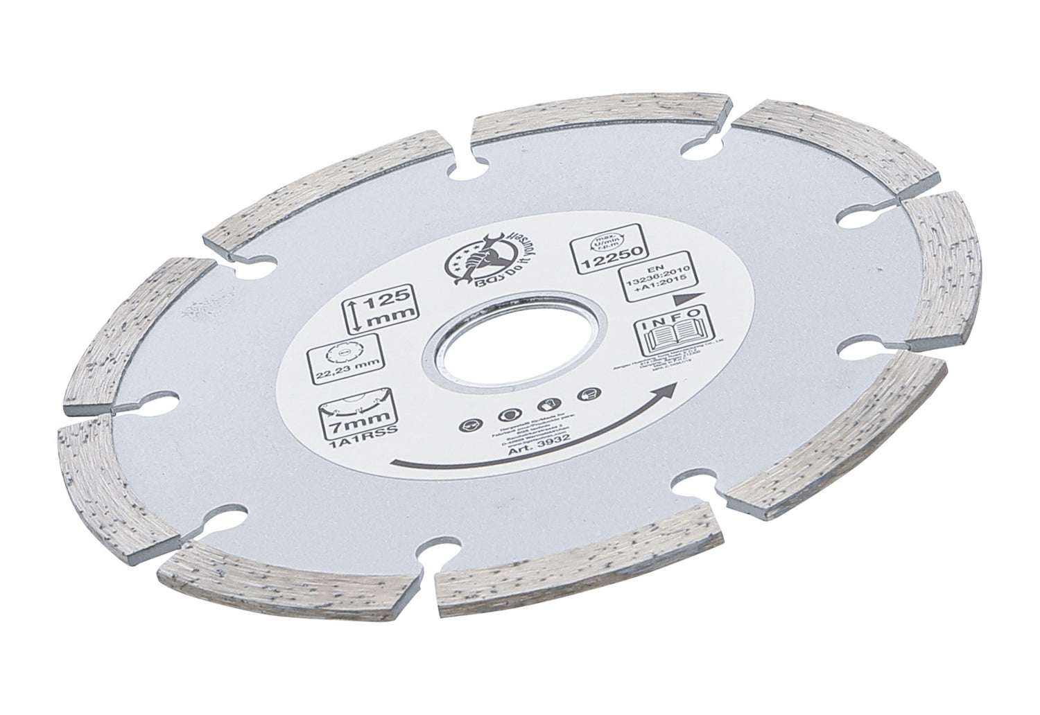 BGS DIY 3932 Segment Trennscheibe Bohrungs-Ø 22,2mm Durchmesser Ø 125mm