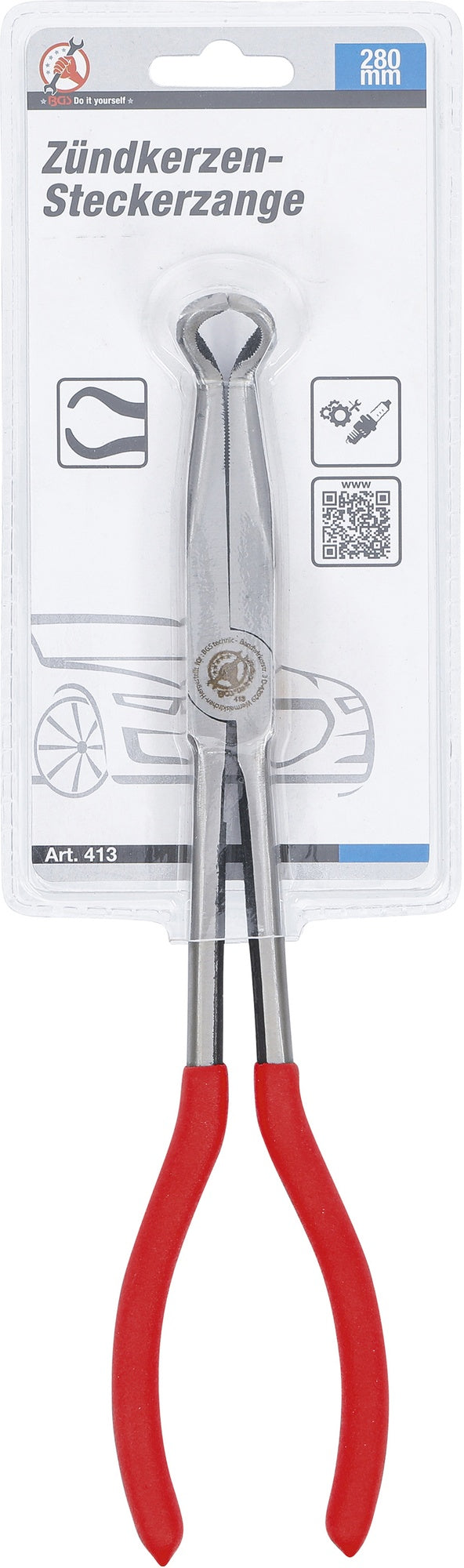 BGS DIY 413 Langbeckzange mit Ringspitze Länge 280mm