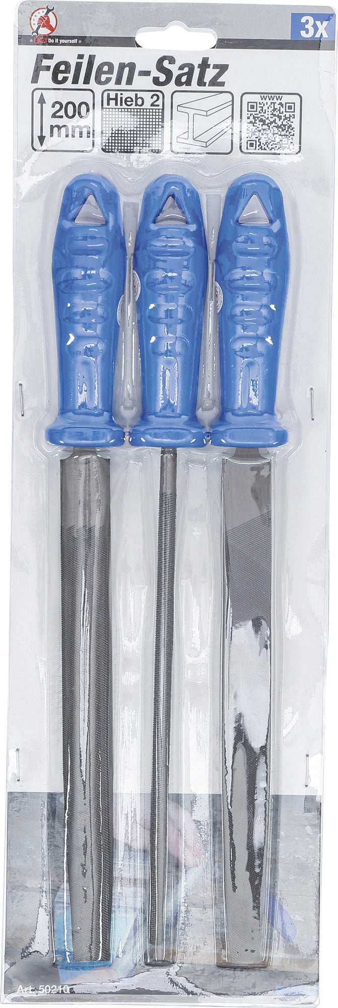 BGS DIY 50210 Satz Feilen Feilenlängen 200mm 3 teilig