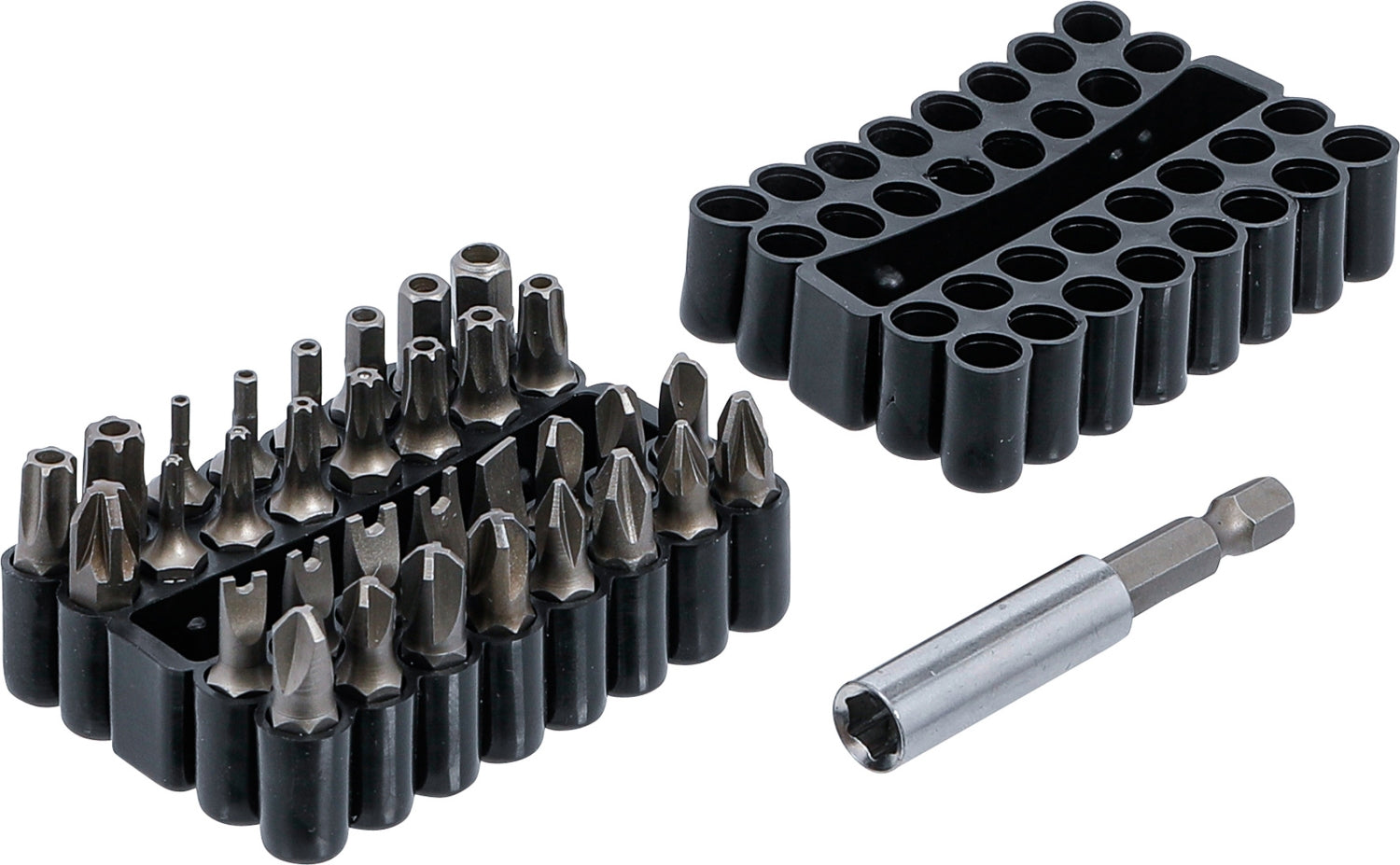 BGS DIY 763 Satz kurze Bits Antrieb 6,3mm (1/4") verschiedene Profile 33 teilig