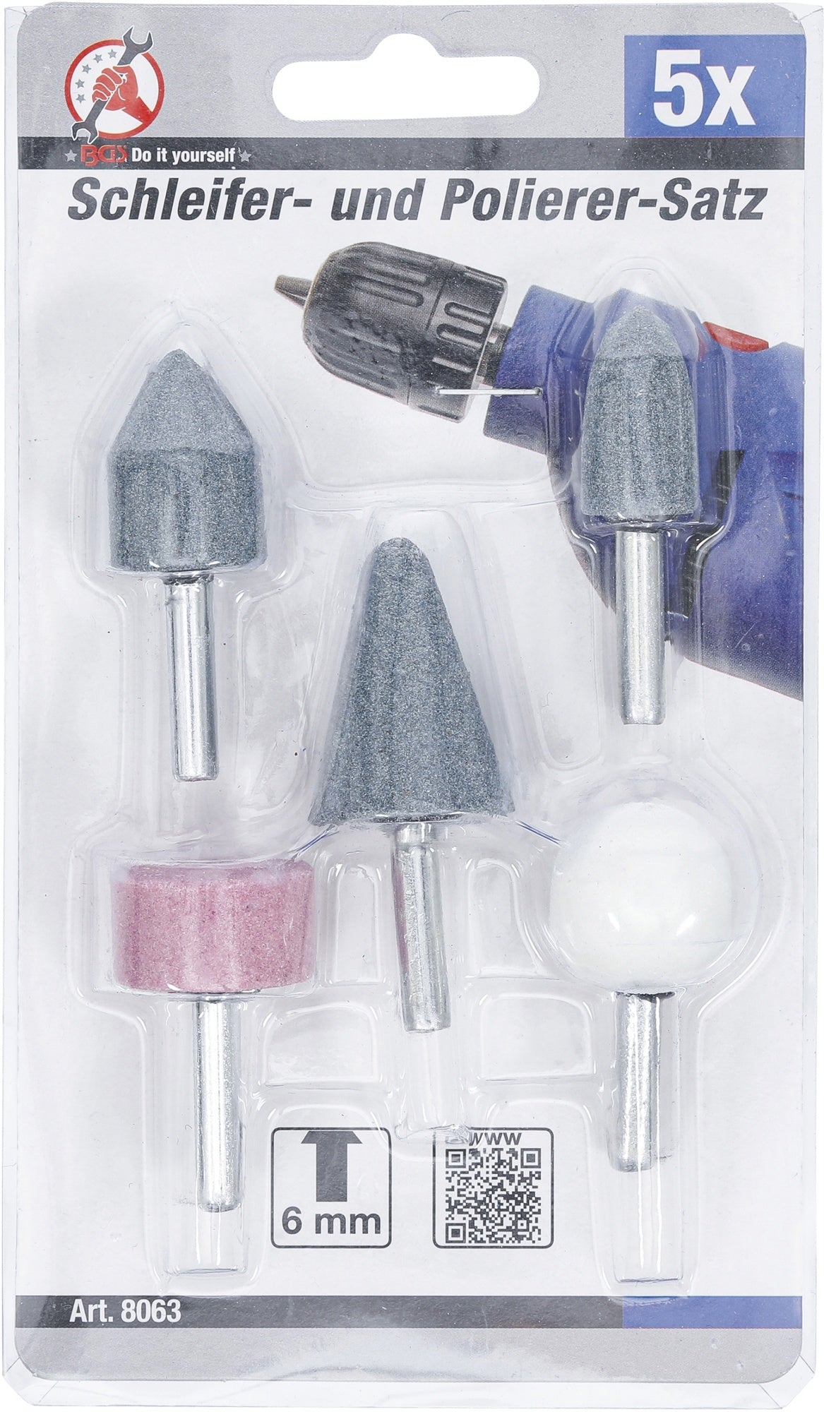 BGS DIY 8063 Satz Schleifsteine zum Polieren 5teilig