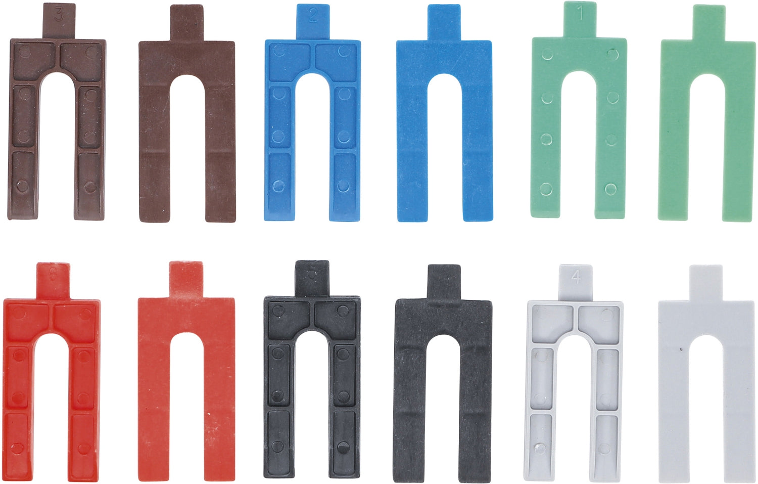 BGS DIY 80724 Satz Unterlegkeile aus Kunststoff 24 teilig