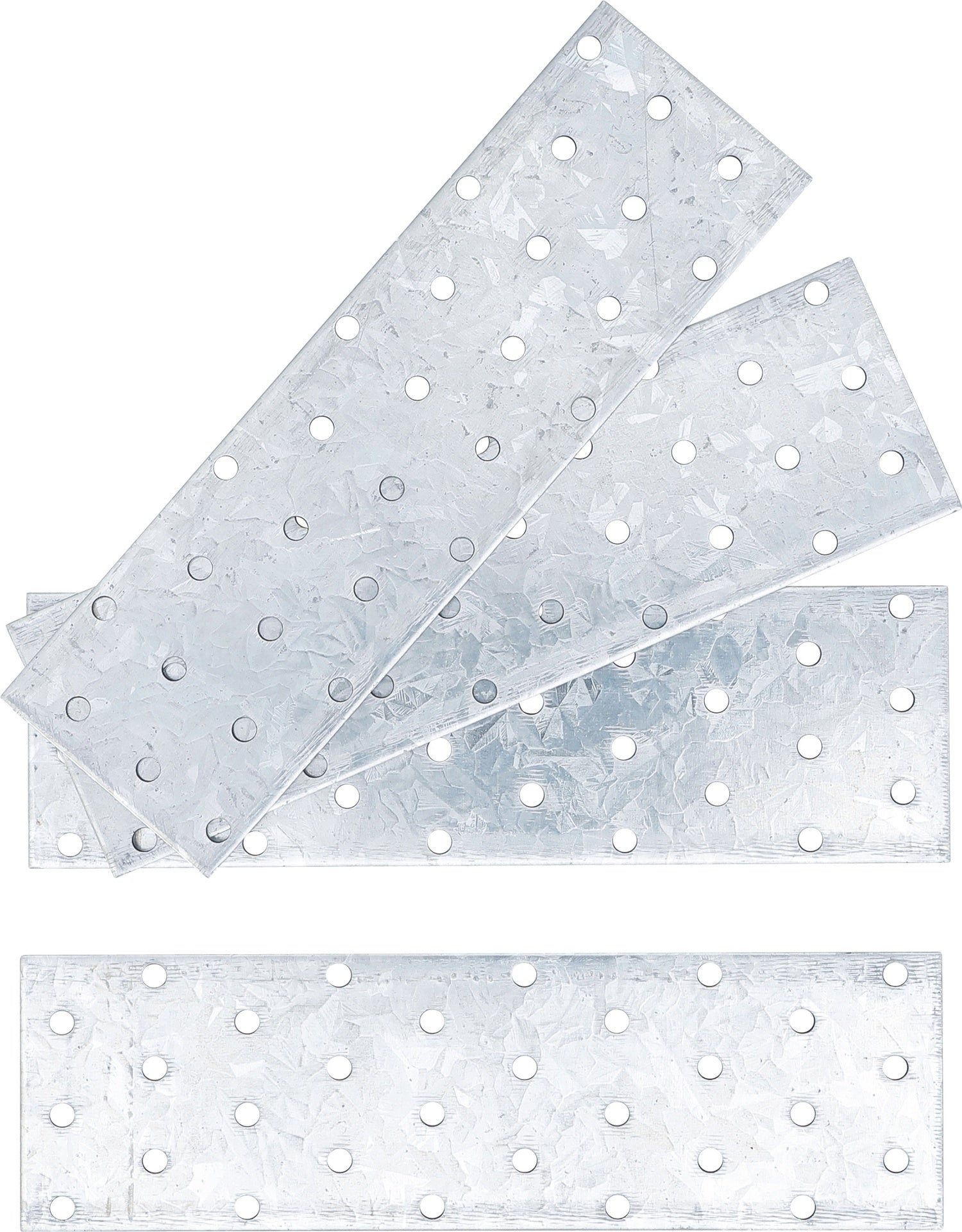 BGS DIY 80795 Stahl Lochplatte 200 x 60 x 2mm 4 teilig