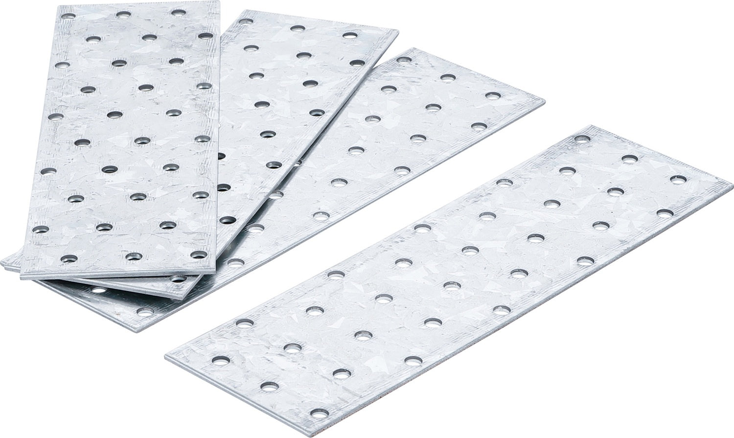 BGS DIY 80795 Stahl Lochplatte 200 x 60 x 2mm 4 teilig