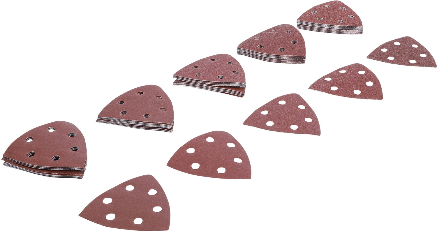 BGS DIY 80815 Satz Schleifblätter für Dreieckschleifer 95 x 95mm K 40 - K 180