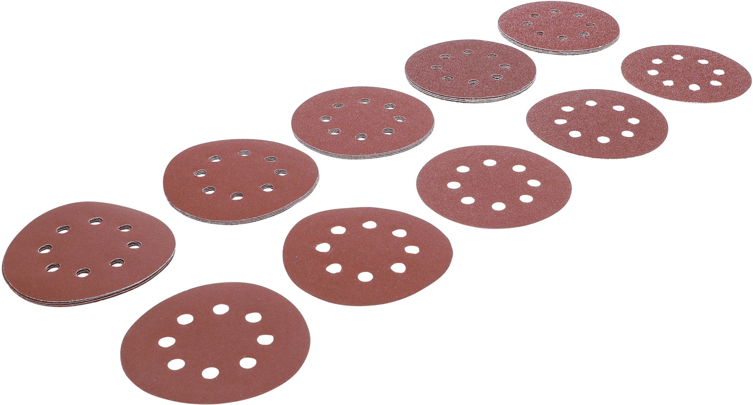 BGS DIY 80817 Satz Schleifblätter für Exzenterschleifer Ø125mm K 40 - K 180