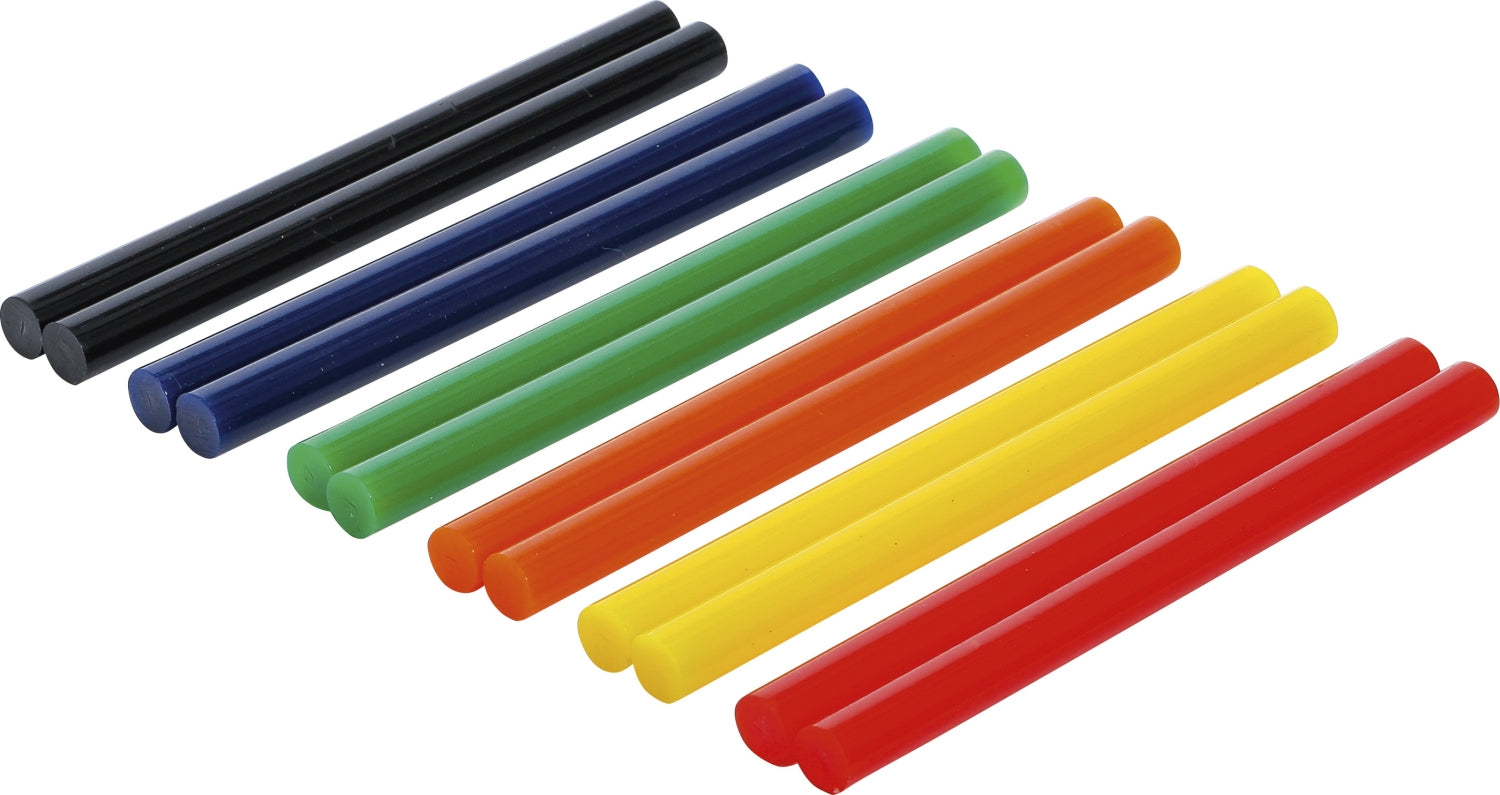 80847 BGS DIY 80847 Heißklebepatronen bunt Ø 11mm x 150mm 12 teilig