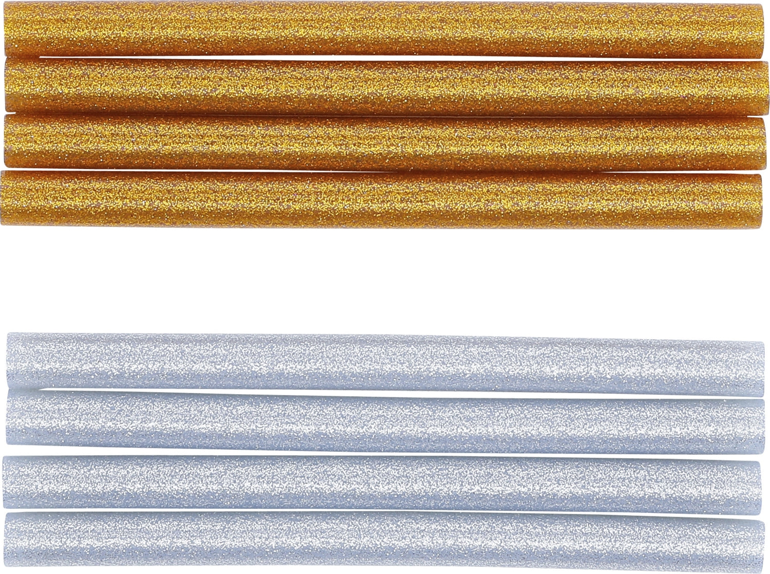 BGS DIY 80848 Heißklebepatronen gold-/silber-metallic Ø 11mm x 150mm 8 teilig