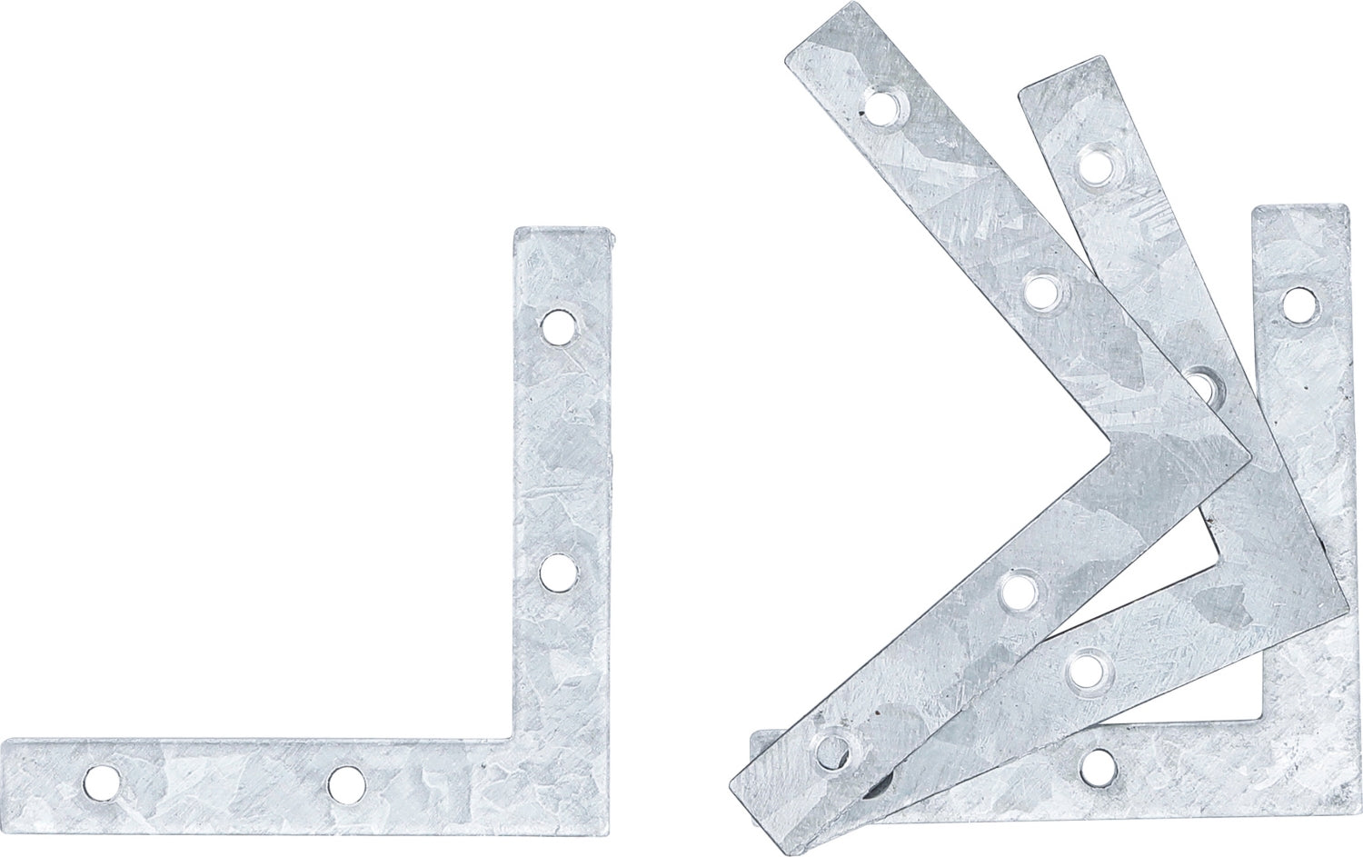 BGS DIY 80921 Satz L-Winkel 75 x 75 x 12mm 4 teilig