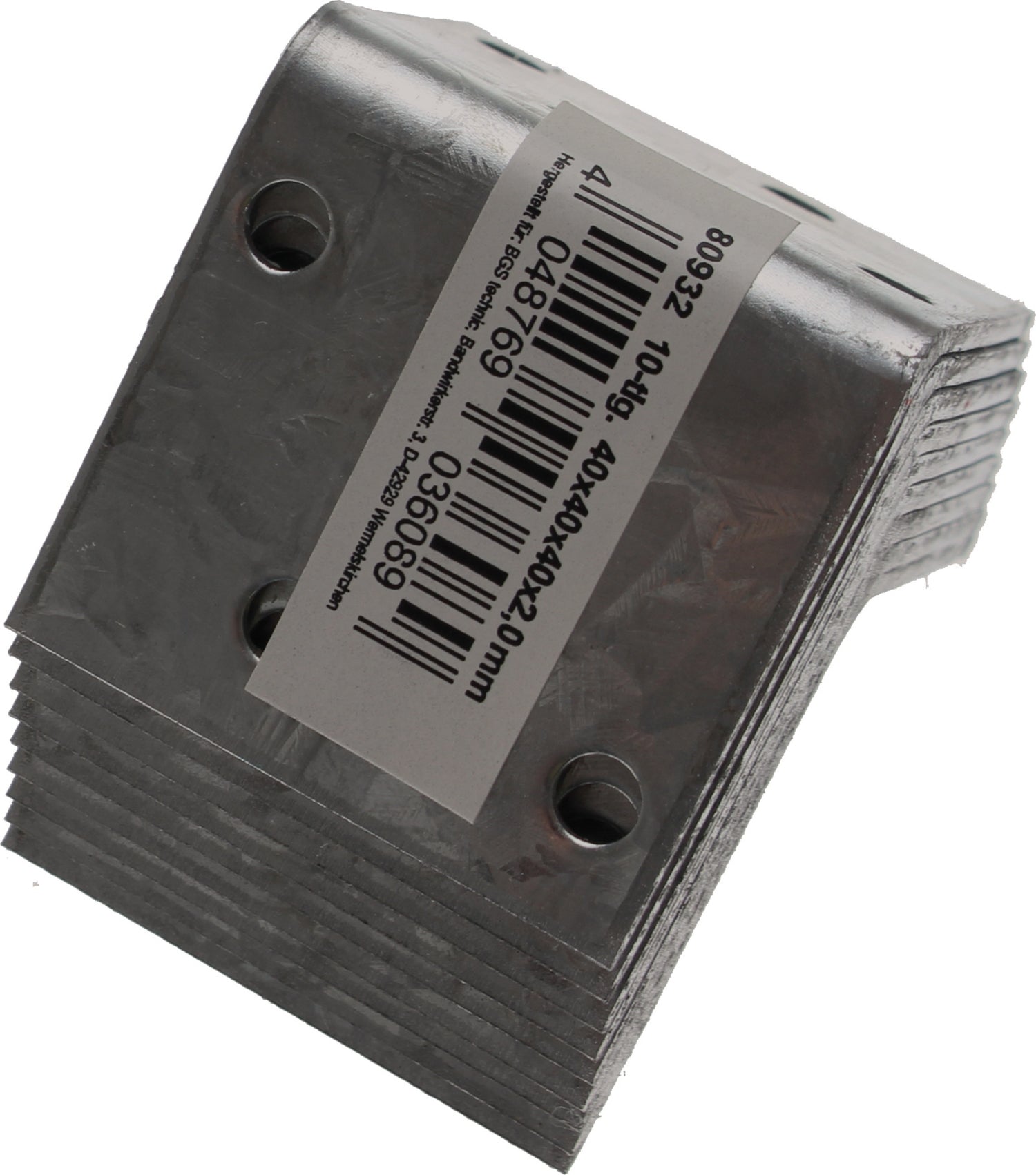 BGS DIY 80932 Winkelverbinder 40 x 40 x 40mm 10 teilig