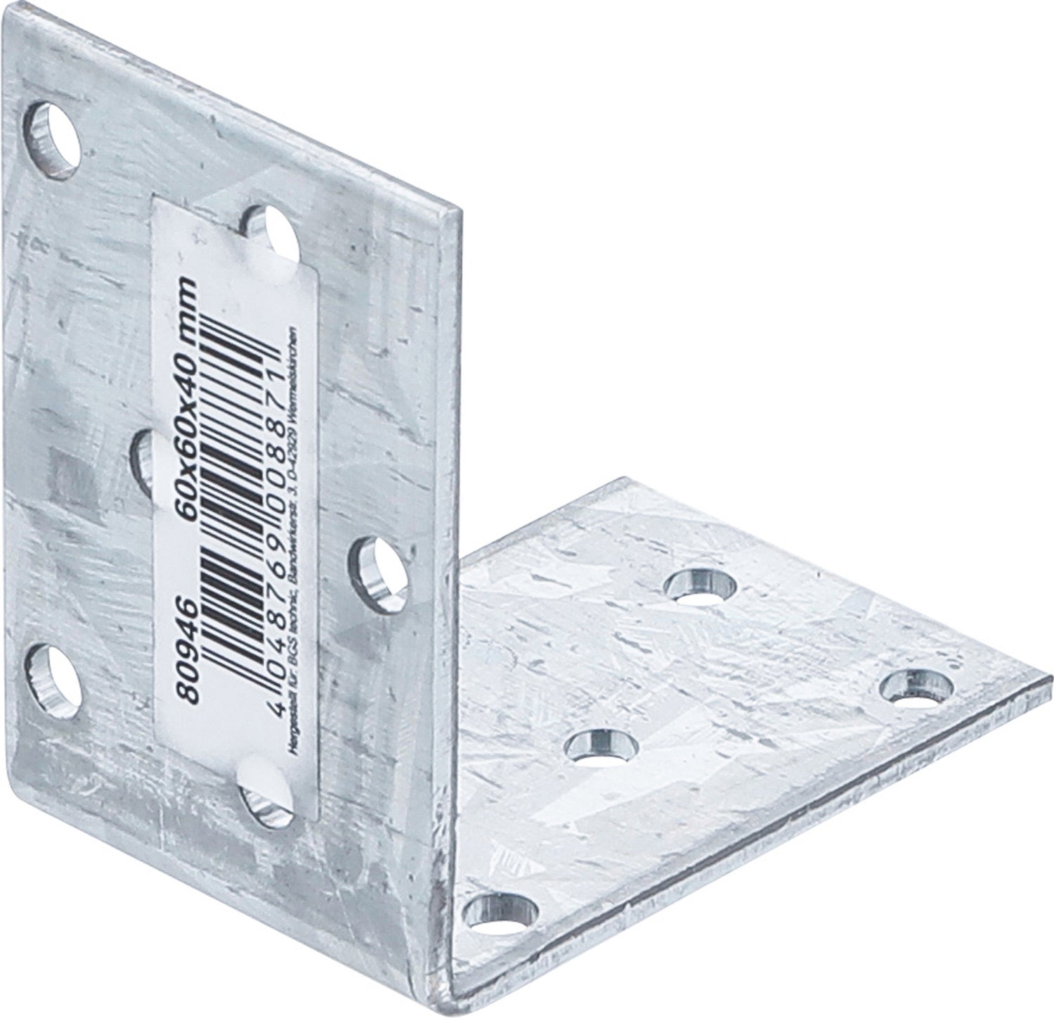 BGS DIY 80946 Winkelverbinder 60 x 60 x 40 x 2,5mm