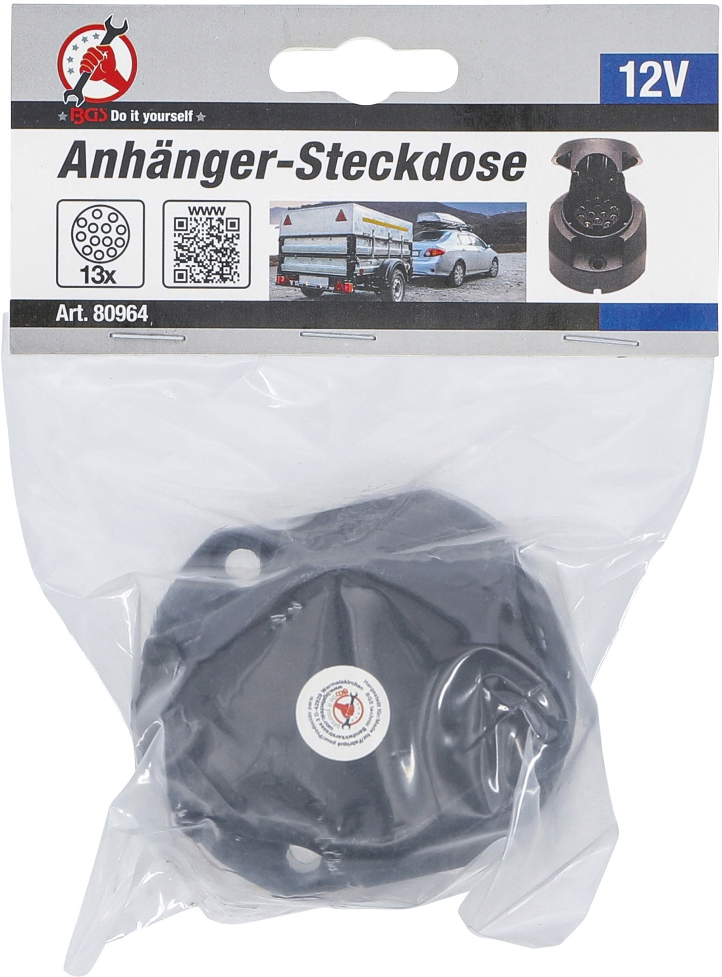 BGS DIY 80964 Anhängersteckdose Buchse 13 polig