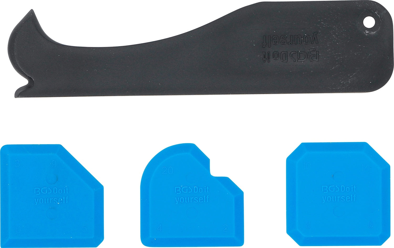 BGS DIY 85206 Satz Silikon Glätter Fugenspachtel Fugenglätter 4teilig