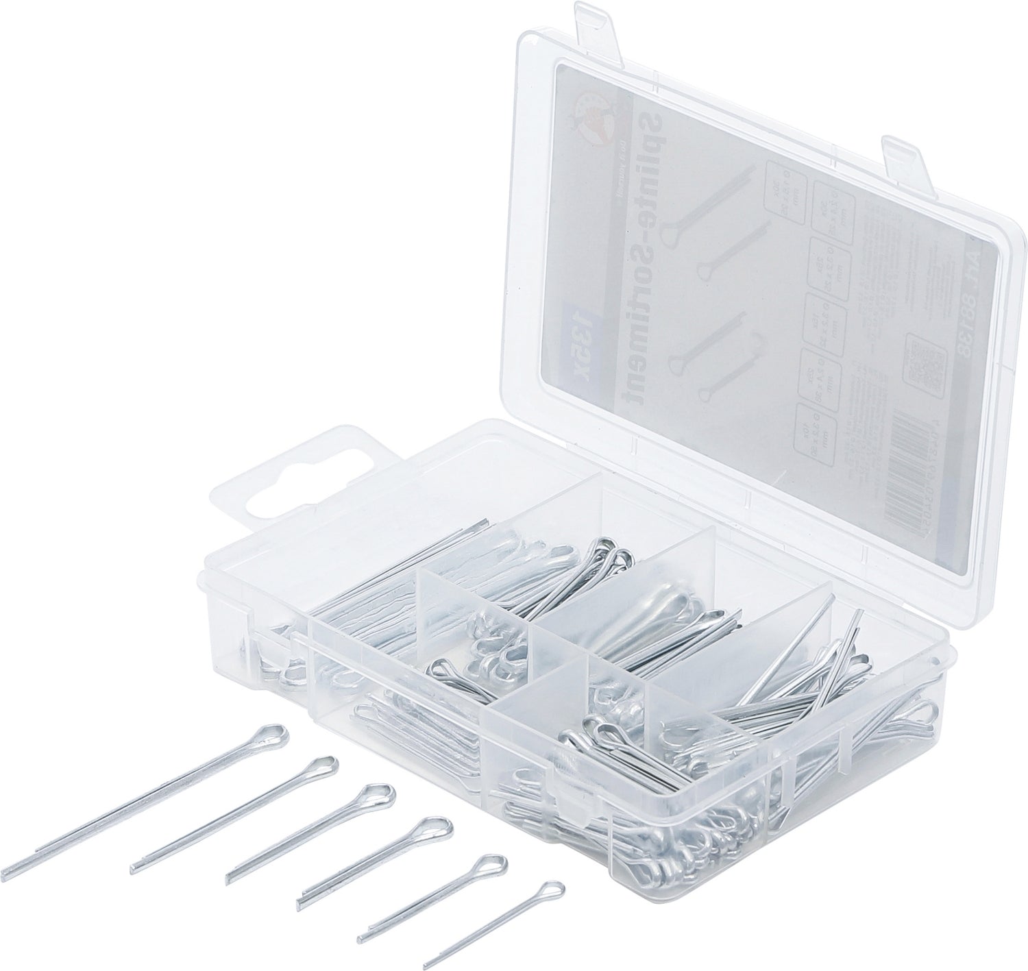 BGS DIY 88138 Sortiment Splinte Sicherungssplinte Ø 1,6 - 3,2mm 135 teilig
