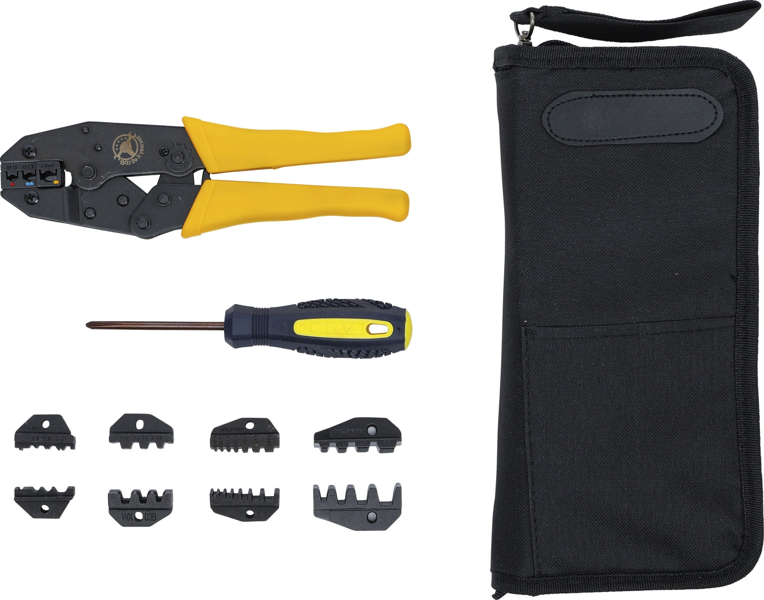 BGS DIY 9070 Satz Crimpzange mit 5 Paar Backen