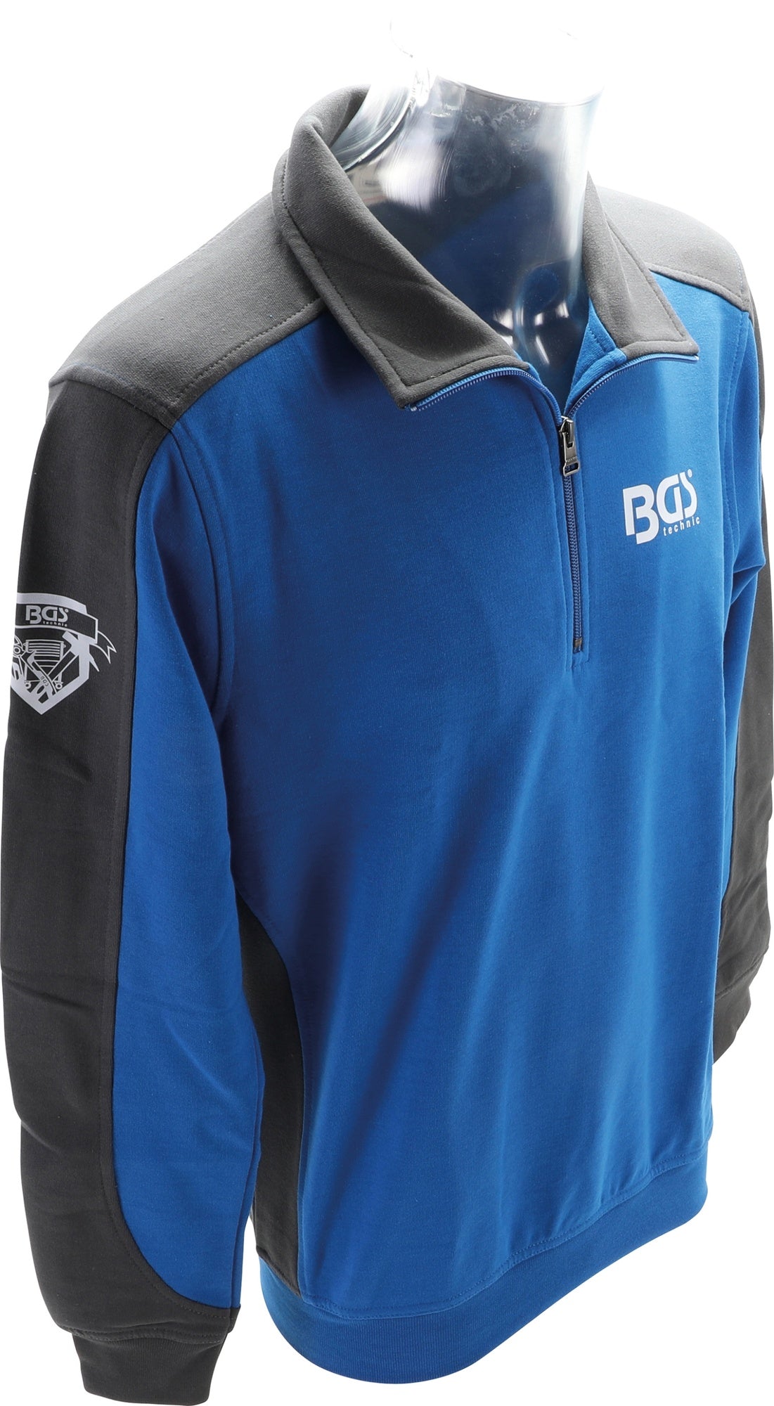 BGS 90043 Sweatshirt mit Kragen Comfort Fit Größe M mit BGS Logo