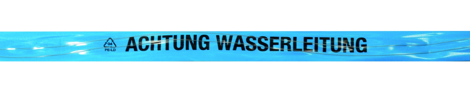 FLUID 20007 Ortungsband Trassenwarnband Blau mit Aufdruck ACHTUNG WASSERLEITUNG Länge 250m