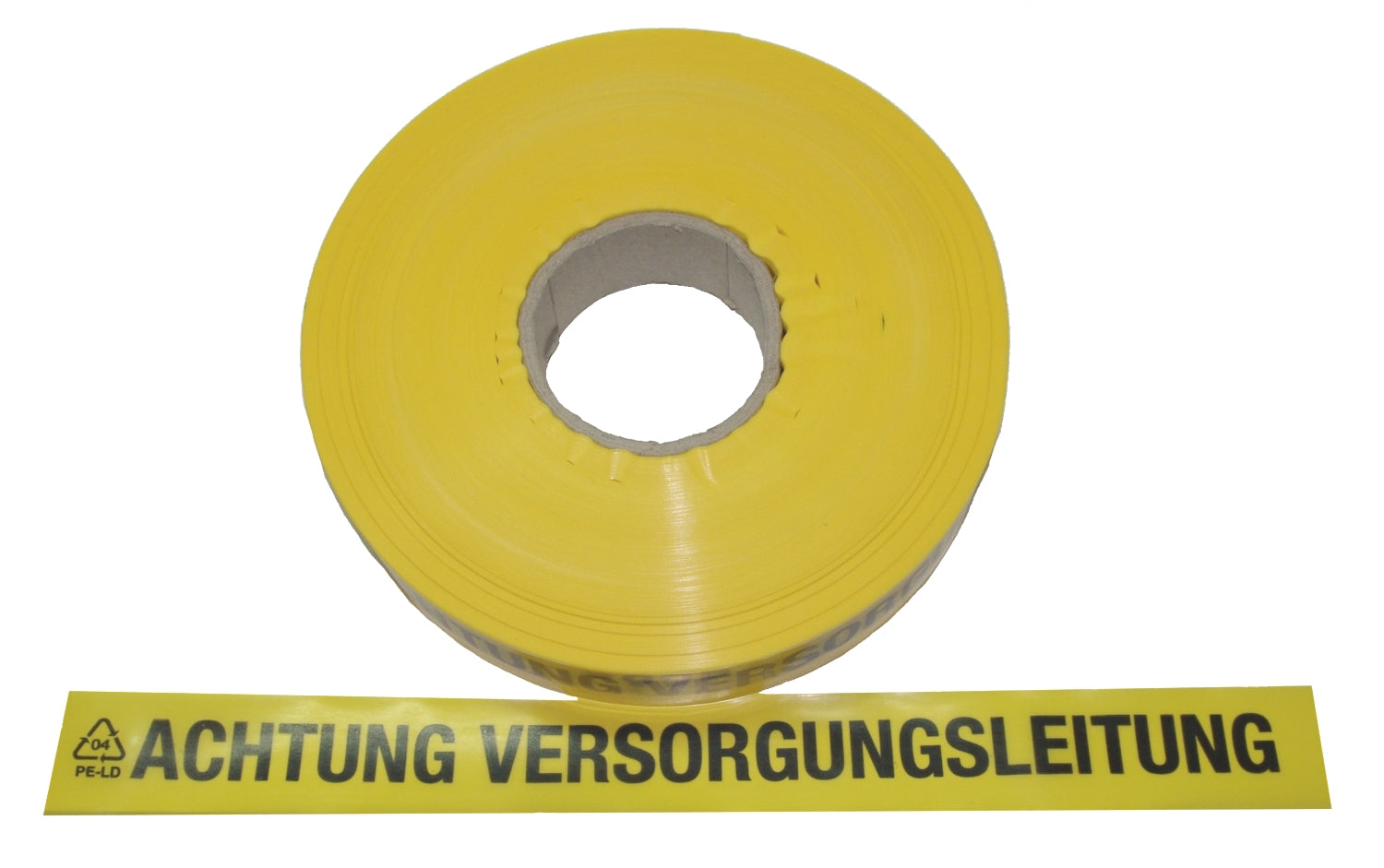 FLUID 20025 Trassenwarnband aus PE Gelb mit Aufdruck ACHTUNG VERSORGUNGSLEITUNG Länge 250m