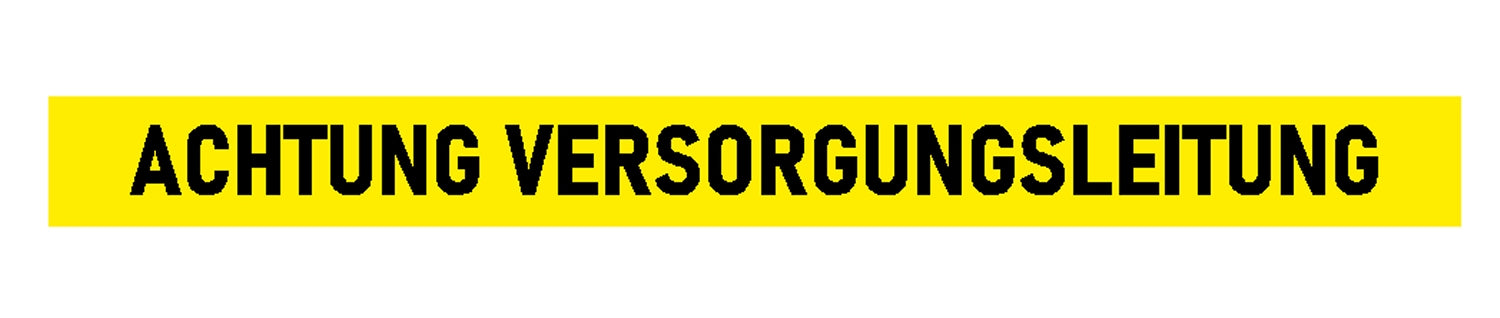 FLUID 20025 Trassenwarnband aus PE Gelb mit Aufdruck ACHTUNG VERSORGUNGSLEITUNG Länge 250m
