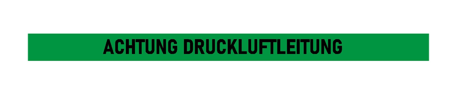 FLUID 20031 Trassenwarnband aus PE Grün mit Aufdruck ACHTUNG DRUCKLUFTLEITUNG Länge 250m