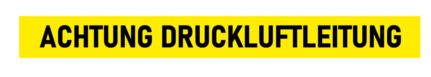 FLUID 20032 Trassenwarnband aus PE Gelb mit Aufdruck ACHTUNG DRUCKLUFTLEITUNG Länge 250m