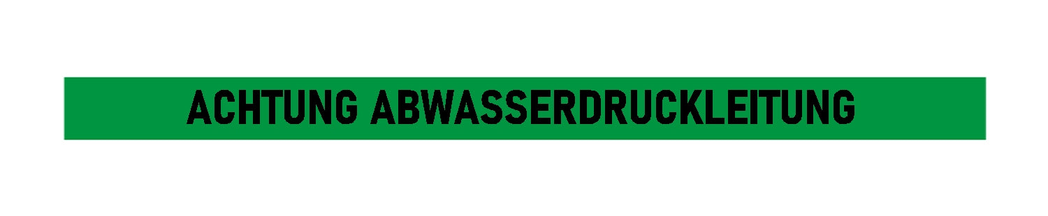 FLUID 20038 Trassenwarnband aus PE Grün mit Aufdruck ACHTUNG ABWASSERDRUCKLEITUNG Länge 250m