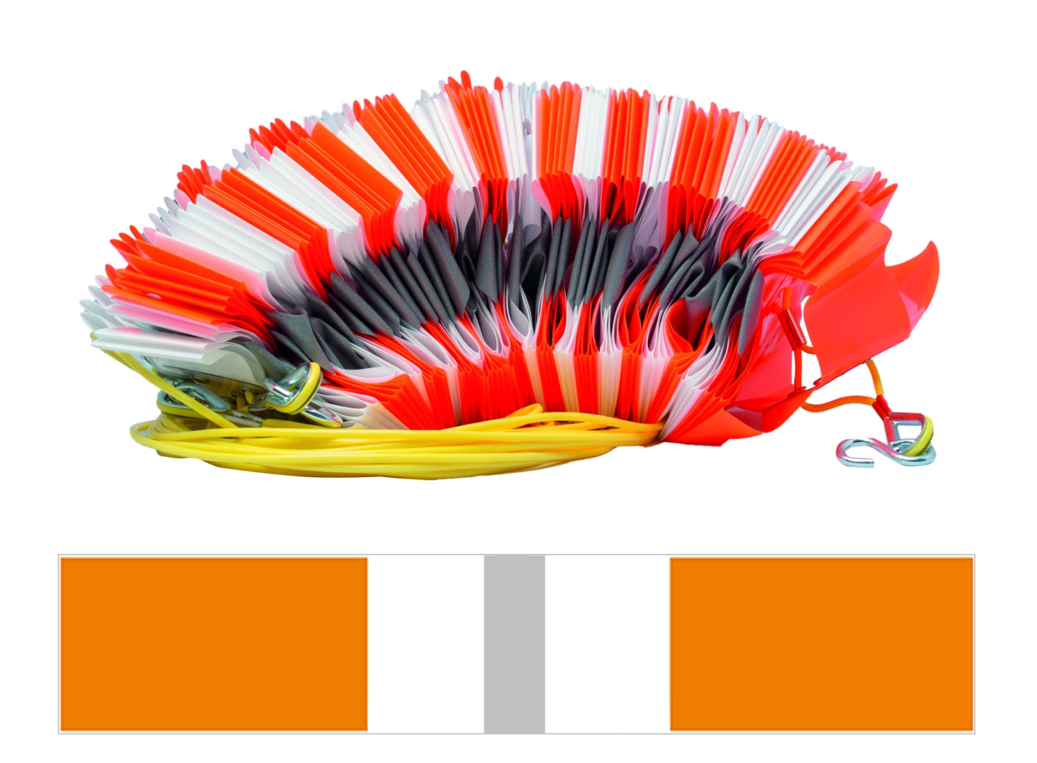 FLUID 60006 Absperrgirlande aus Kunststoff 6m REFLEX-Ausführung nach DB / Deutsche Bahn Norm