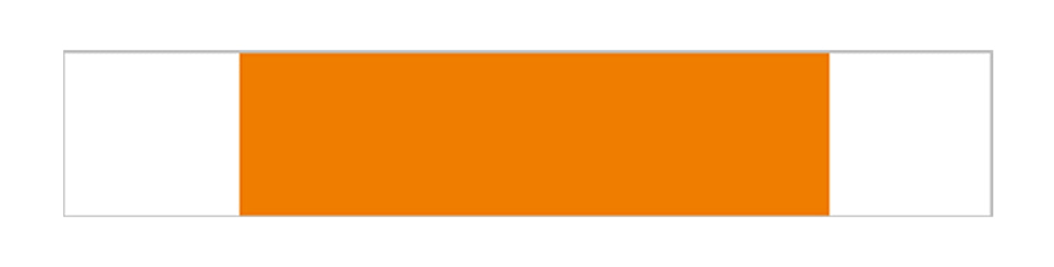 FLUID 90012 Warnfahne aus Polyester tagesleuchtend Weiß / Leuchtorange/ Weiß 750 x 750mm mit Holzstiel