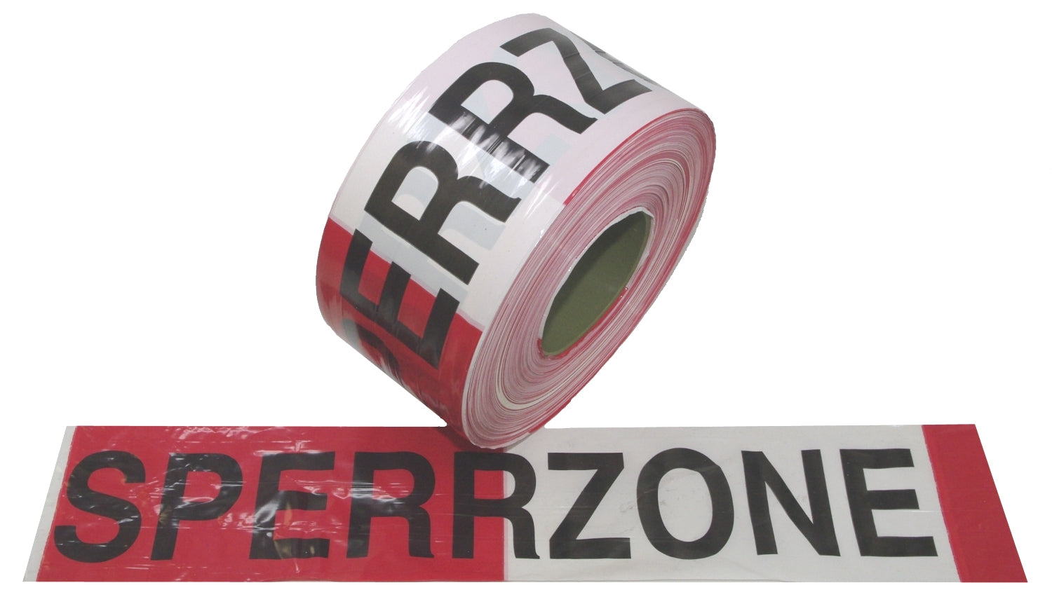 FLUID 10036 Absperrband Warnband EXTREM REISSFEST Rot Weiß mit Aufdruck SPERRZONE Länge 500m
