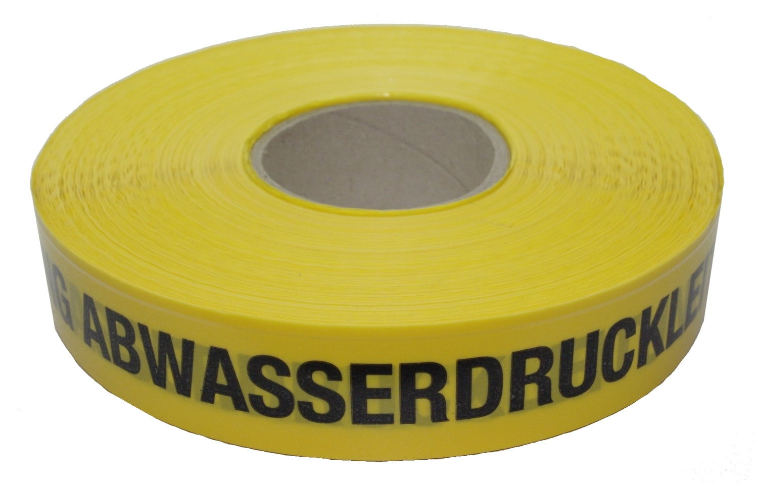 FLUID 20014 Trassenwarnband aus PE Gelb mit Aufdruck ACHTUNG ABWASSERDRUCKLEITUNG Länge 250m