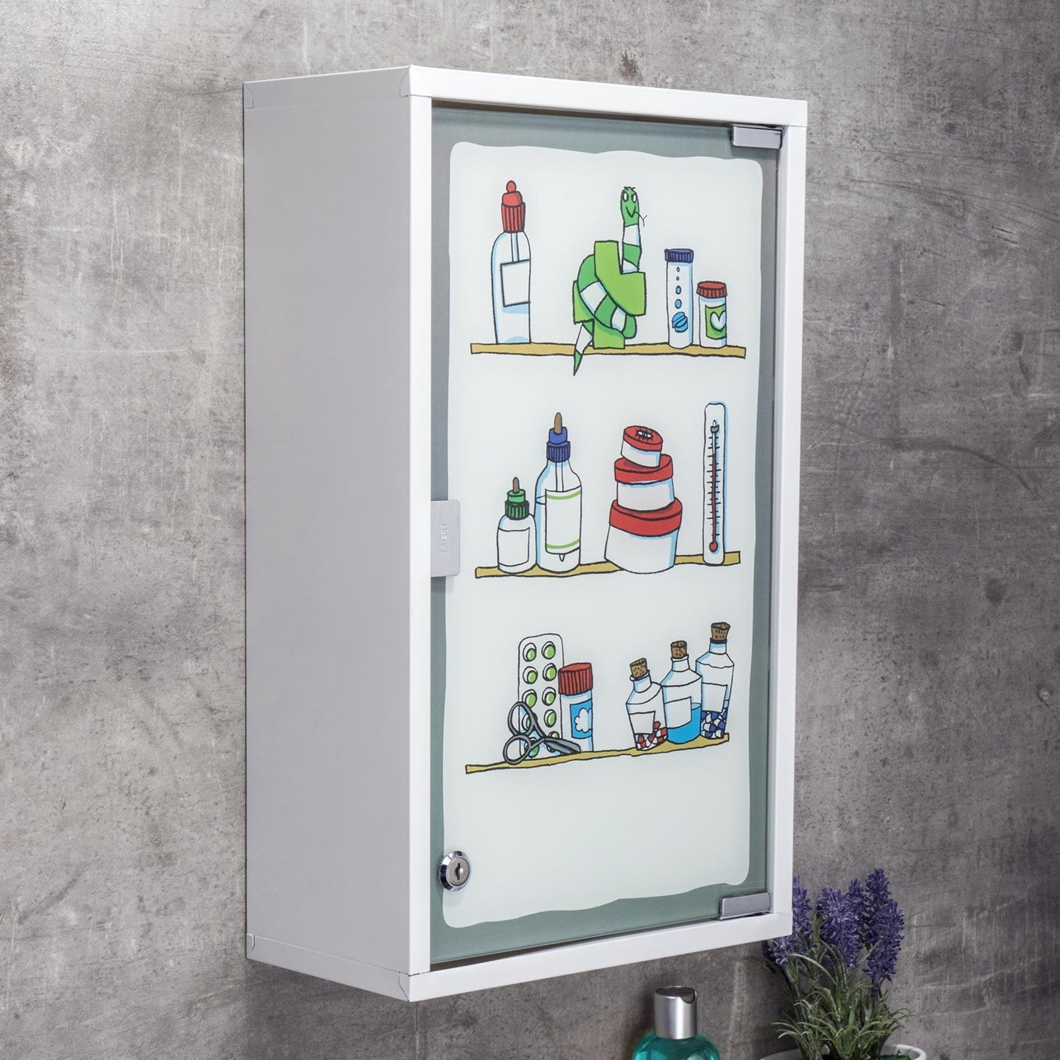 Haushalt International 33283 Medizinschrank bedruckt Hausapotheke