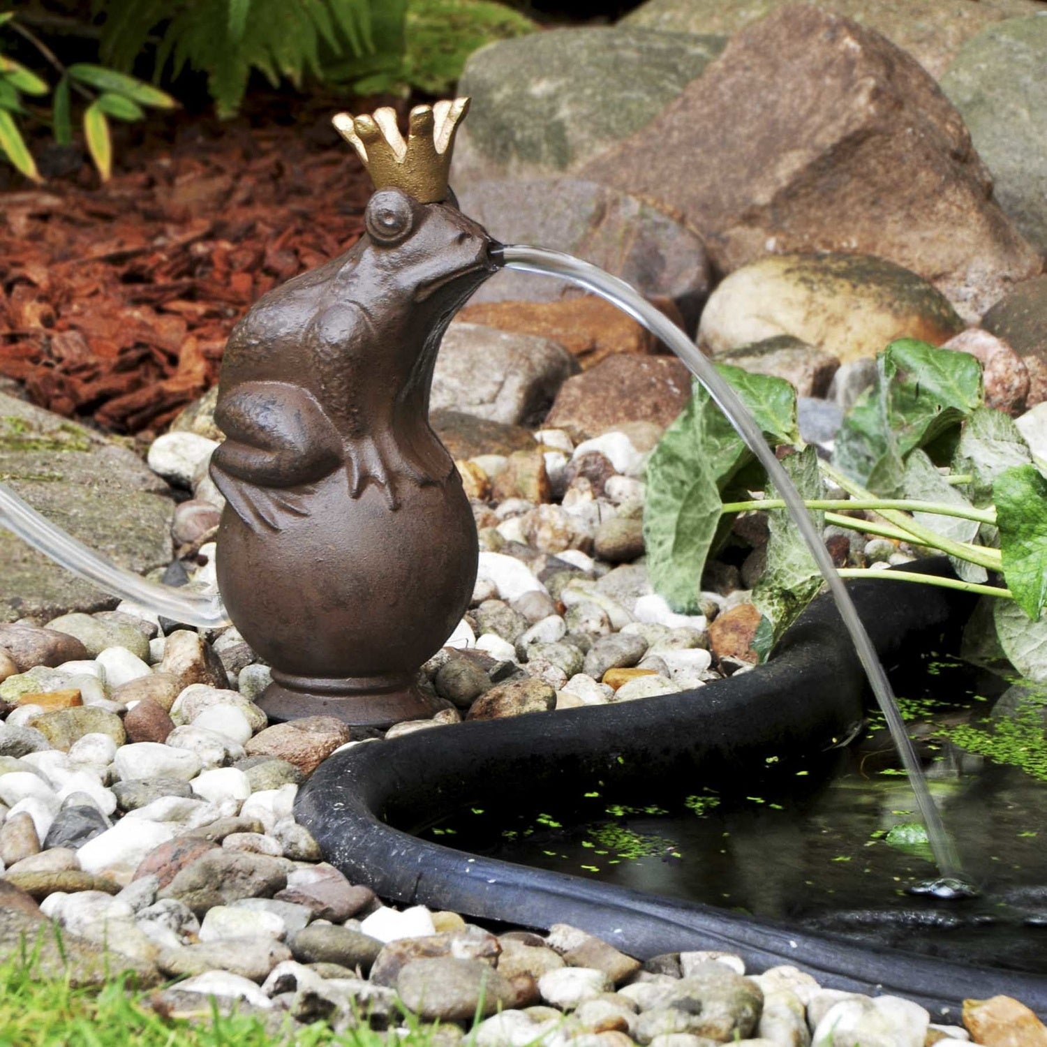 Haushalt International 57035 Wasserspeier Froschkönig mit Pumpe