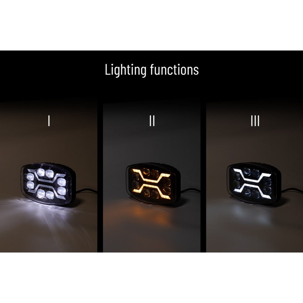 KAMAR L3436 LED Fernscheinwerfer X-SPIDER 72x LED Positionslicht Warnlicht 12/24 Volt