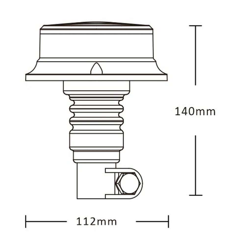 KAMAR ALR0055 LED Warnleuchte PICO LED orange Flex 18x LED 12/24 Volt